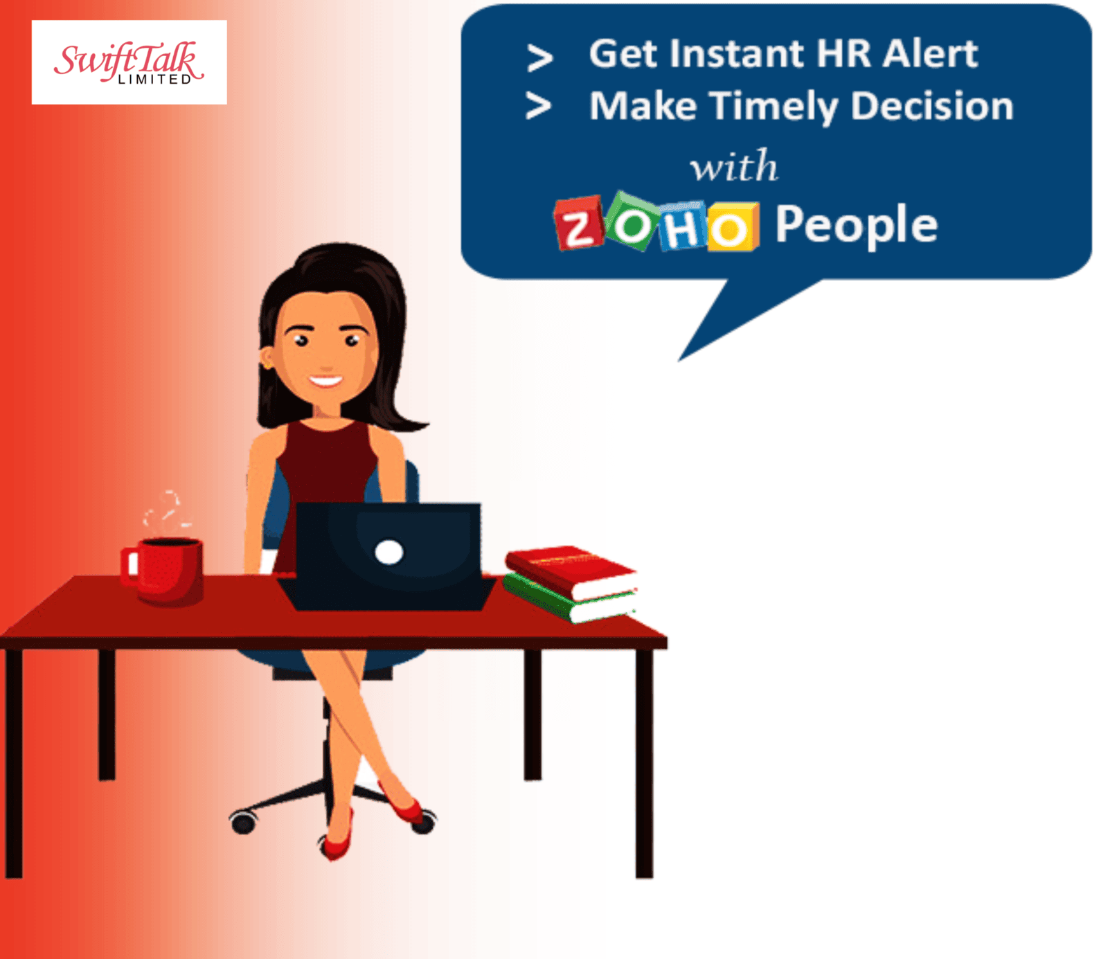 Get Instant HR Alerts and Live Feeds with Zoho People.
